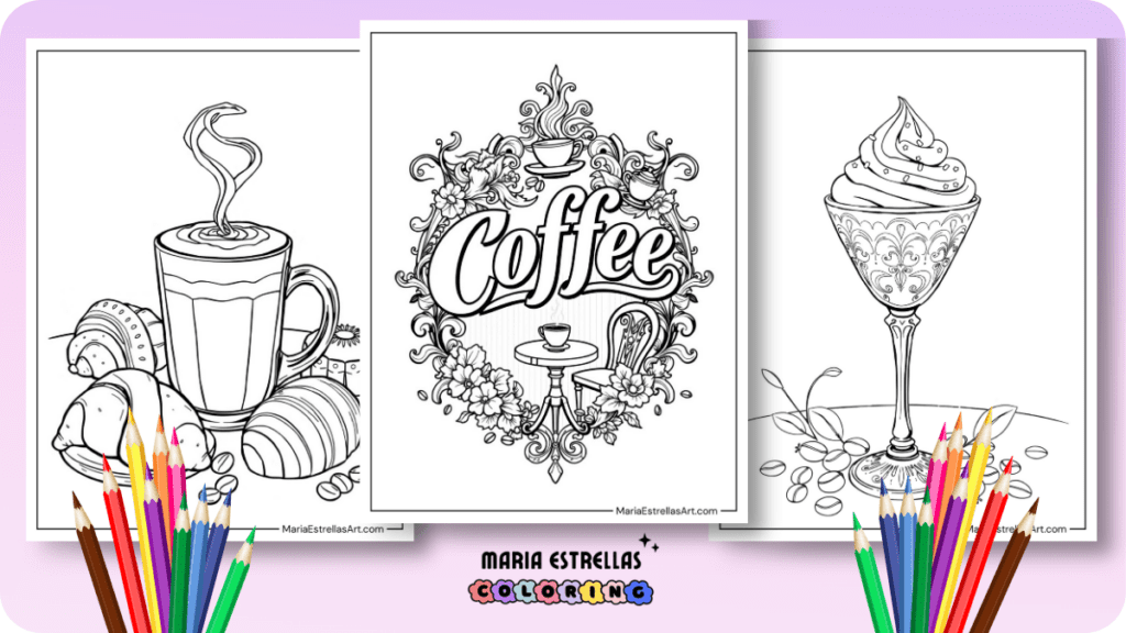 Coffee Coloring Pages Featured Image