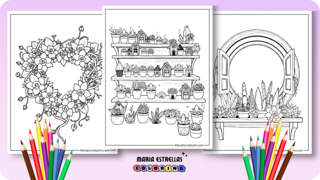 Succulent Coloring Pages Featured Image